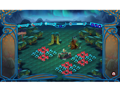Ein Ausschnitt aus dem Bigpoint Online-Game Fantasyrama, in der Mitte werden Blumen angebaut