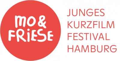 Schriftzug Mo und Friese auf rotem Kreis